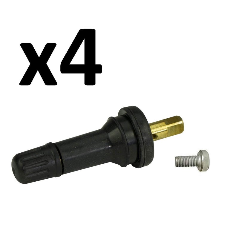 Muzzys (Set of Four VS-65 Rubber TPMS Tire Valve Square Stem FITS 2014 and Newer Dodge RAM 1500 2500 3500 and Jeep Cherokee Dill VS65 - Image 1
